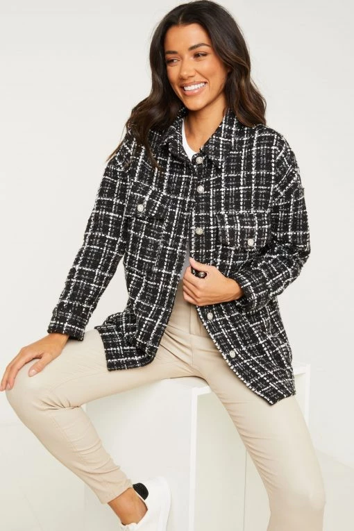 Quiz Black Checked Oversized Shacket -Quiz Store Online unnamed file 721