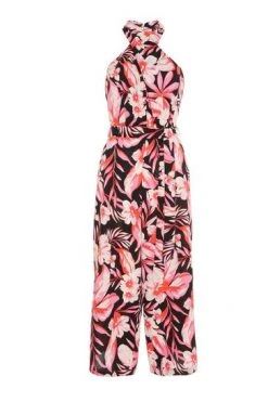 Quiz Black Tropical Print Palazzo Jumpsuit -Quiz Store Online unnamed file 745