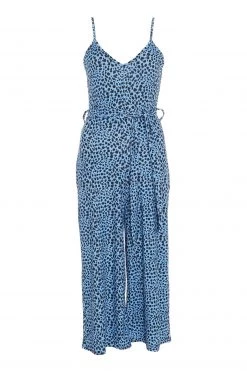 Quiz Blue Strappy Animal Print Jumpsuit -Quiz Store Online unnamed file 754