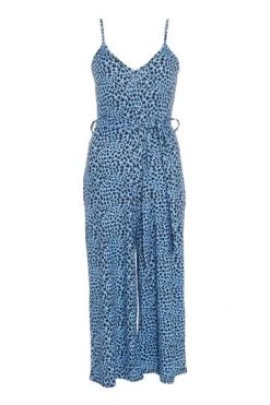 Quiz Blue Strappy Animal Print Jumpsuit -Quiz Store Online unnamed file 756