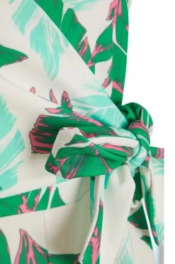 Quiz White & Green Tropical Print Culotte Jumpsuit -Quiz Store Online unnamed file 761