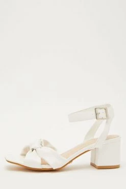 Quiz Black Faux Leather Knot Heel Sandals -Quiz Store Online unnamed file 788