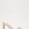 Quiz Nude Padded Mule Sandals