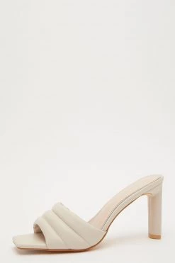 Quiz Nude Padded Mule Sandals -Quiz Store Online unnamed file 804