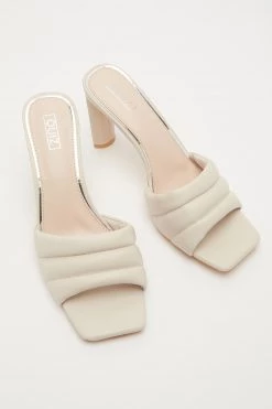 Quiz Nude Padded Mule Sandals -Quiz Store Online unnamed file 805