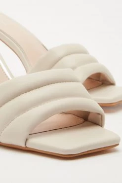 Quiz Nude Padded Mule Sandals -Quiz Store Online unnamed file 806