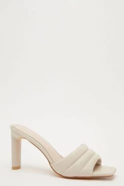 Quiz Nude Padded Mule Sandals -Quiz Store Online unnamed file 807