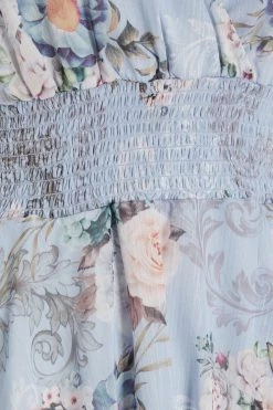 Quiz Blue Chiffon Floral Tier Layer Midi Dress -Quiz Store Online unnamed file 81