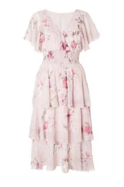 Quiz Blue Chiffon Floral Tier Layer Midi Dress -Quiz Store Online unnamed file 83