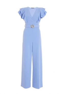 Quiz Blue Wrap Frill Palazzo Jumpsuit -Quiz Store Online unnamed file 832