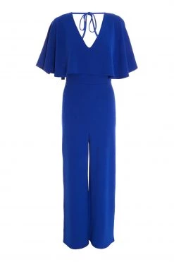 Quiz Royal Blue Cape Palazzo Jumpsuit -Quiz Store Online unnamed file 874