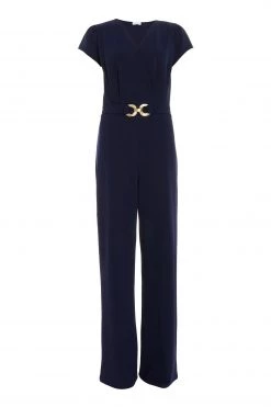 Quiz Blue Gold Buckle Palazzo Jumpsuit -Quiz Store Online unnamed file 901