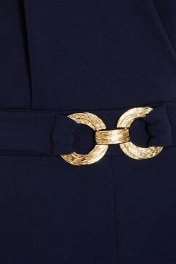 Quiz Blue Gold Buckle Palazzo Jumpsuit -Quiz Store Online unnamed file 902