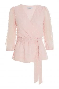 Quiz Pink Chiffon Wrap Peplum Top -Quiz Store Online unnamed file 907