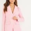 Quiz Pink Double Brested Tailored Blazer