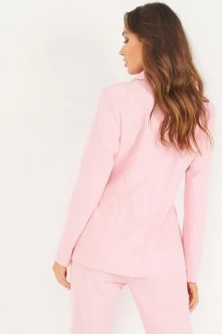 Quiz Pink Double Brested Tailored Blazer -Quiz Store Online unnamed file 912