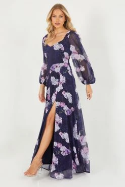 Quiz Blue Floral Maxi Dress -Quiz Store Online unnamed file 92