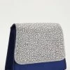 Quiz Blue Shimmer Diamante Bag