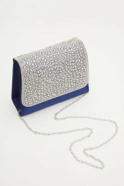 Quiz Blue Shimmer Diamante Bag -Quiz Store Online unnamed file 924
