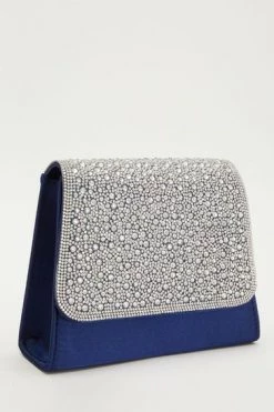 Quiz Blue Shimmer Diamante Bag -Quiz Store Online unnamed file 927