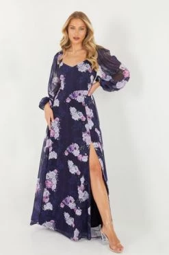 Quiz Blue Floral Maxi Dress -Quiz Store Online unnamed file 95