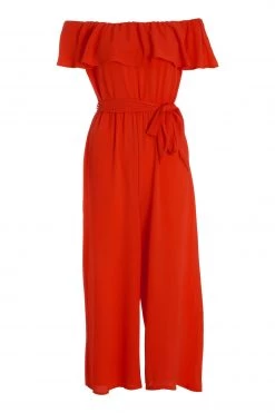 Quiz Orange Bardot Culotte Jumpsuit -Quiz Store Online unnamed file 953