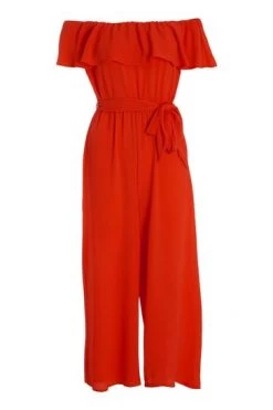 Quiz Orange Bardot Culotte Jumpsuit -Quiz Store Online unnamed file 955