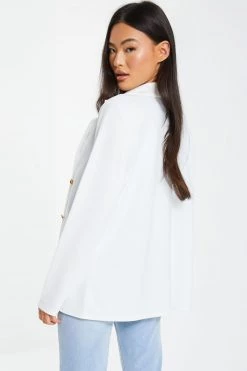Quiz Cream Double Breasted Blazer -Quiz Store Online unnamed file 957