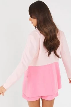 Quiz Pink Two-tone Tailored Blazer -Quiz Store Online unnamed file 972