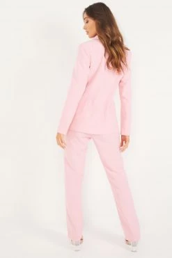 Quiz Pink Straight Leg Tailored Trousers -Quiz Store Online unnamed file 989