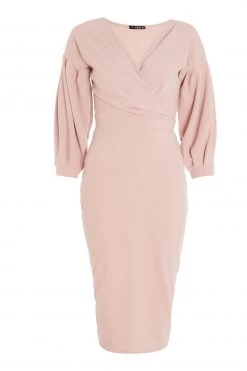 Quiz Pink Bardot Puff Sleeve Dress -Quiz Store Online unnamed file 99